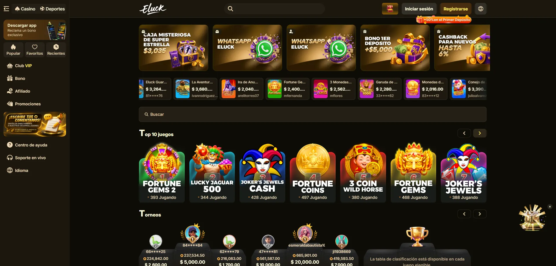 Eluck Casino plataforma de juego en línea México 2026